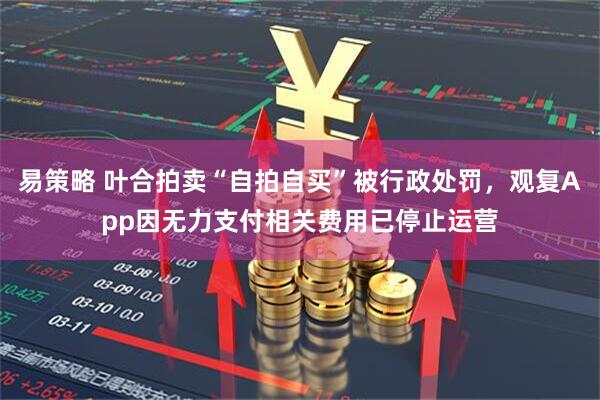 易策略 叶合拍卖“自拍自买”被行政处罚，观复App因无力支付相关费用已停止运营