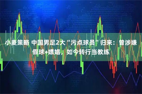 小麦策略 中国男足2大“污点球员”归来：曾涉嫌假球+嫖娼，如今转行当教练