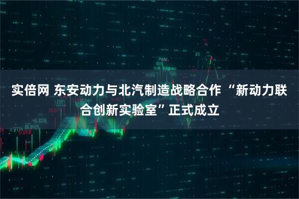实倍网 东安动力与北汽制造战略合作 “新动力联合创新实验室”正式成立